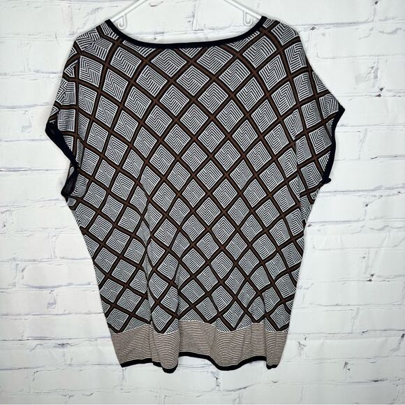 Coldwater Creek large brown & black top - Picture 6 of 6